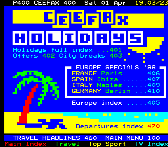 Image result for Teletext Holidays