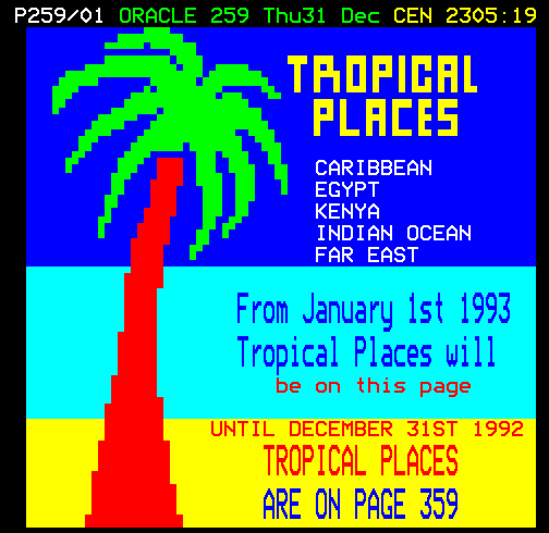 Oracle 1992 – Tropical Places
