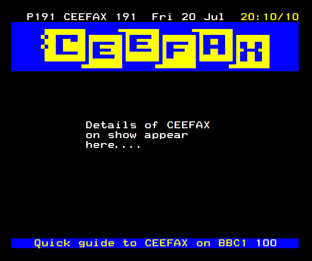 Ceefax On Show 1979